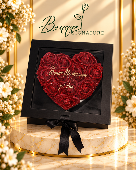 Boîte décorative en forme de coeur