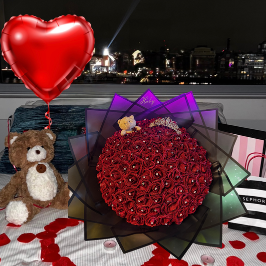 Pack Romantique 101 roses simple