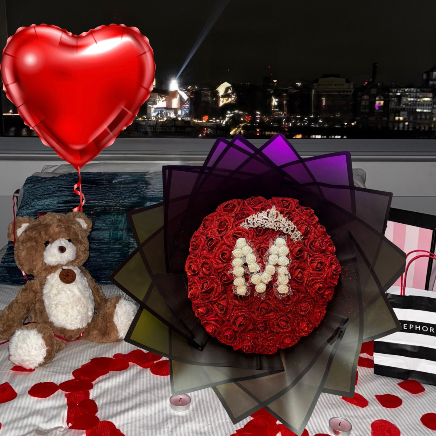 Pack Romantique 50 roses simple