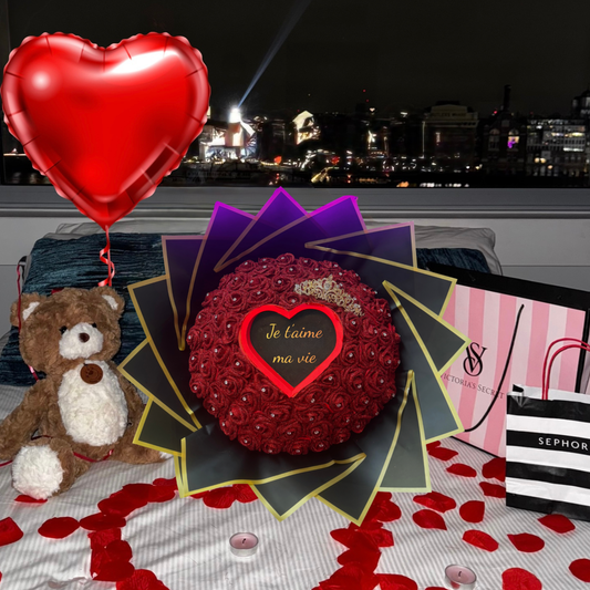 Pack Romantique 72 roses signature